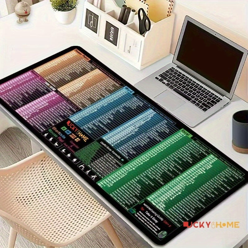 Windows Shortcut Mousepad | Non-Slip, Stitched Edges, HD Printed Shortcuts for Coding & Productivity
