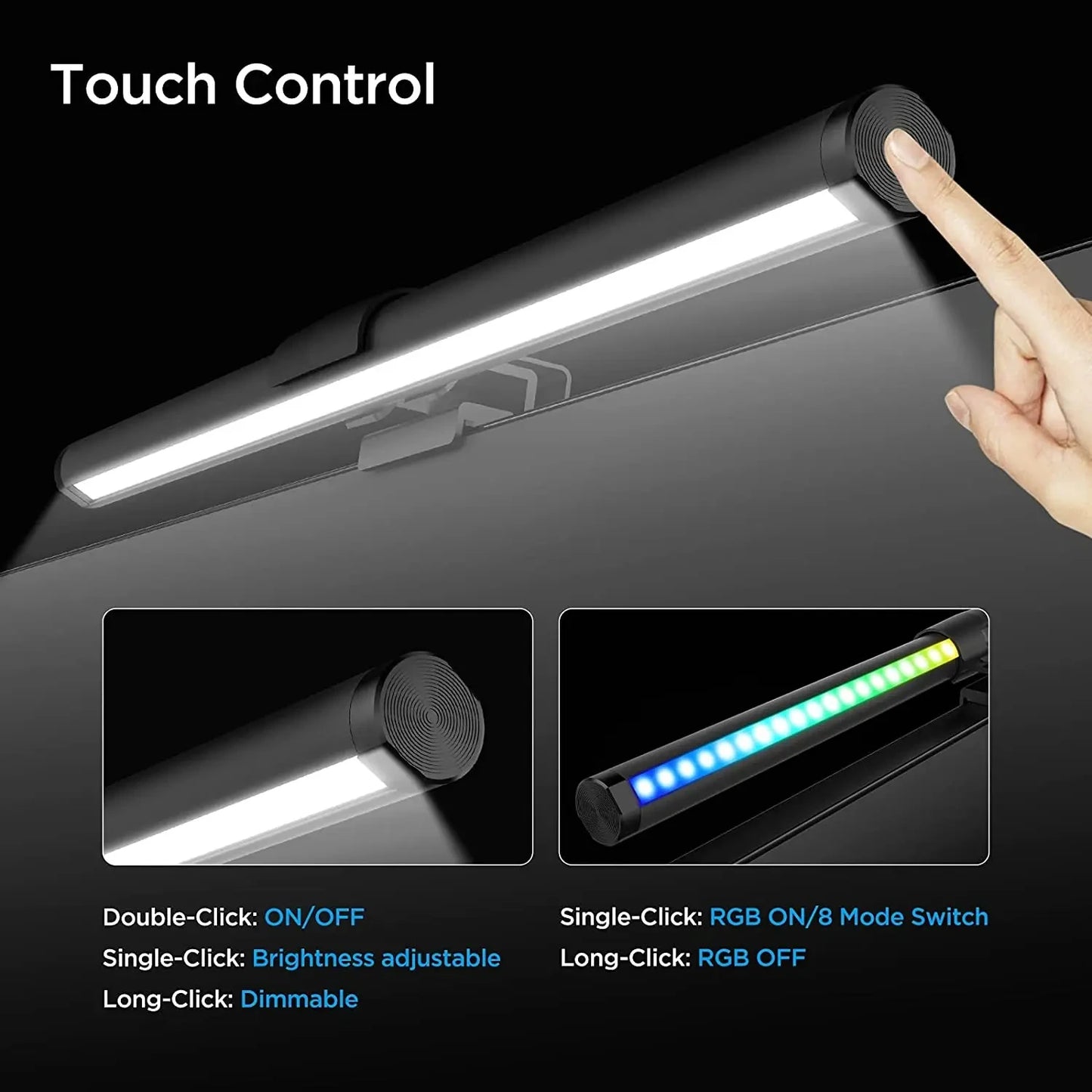 Desktop Monitor Light Bar  Eye Care Lighting Work Game Learning Reading Dimming Table Light Strip RGB Atmosphere Lamp