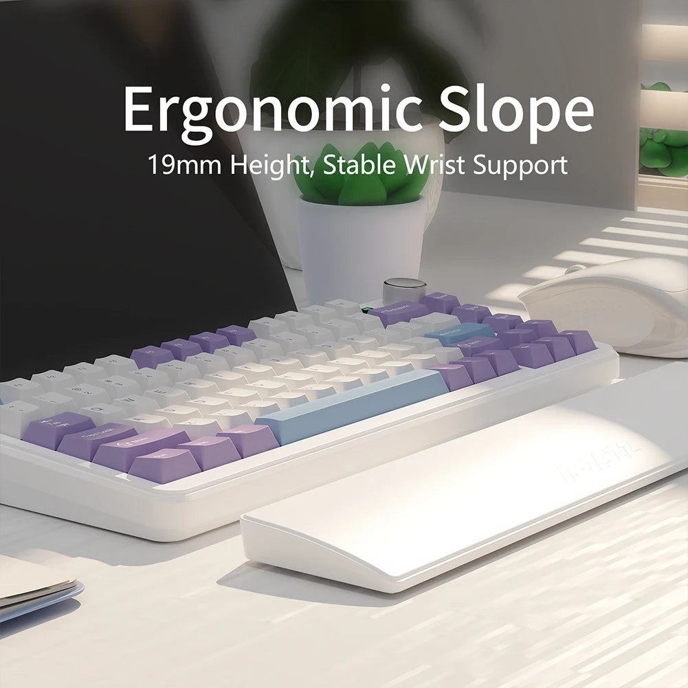 81 Keys Gaming Keyboard Wrist Rest Pad Ergonometric Soft Memory Foam Hand Support Anti-Slip Rubber Stable Base