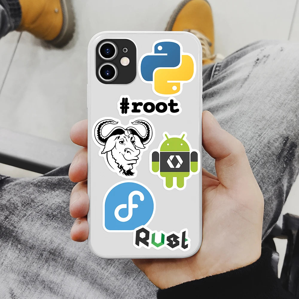 Fun Development Stickers Programming Java Docker Html Geek Hacker DIY Gift Waterproof Decal for Laptop Phone Luggage Decorative