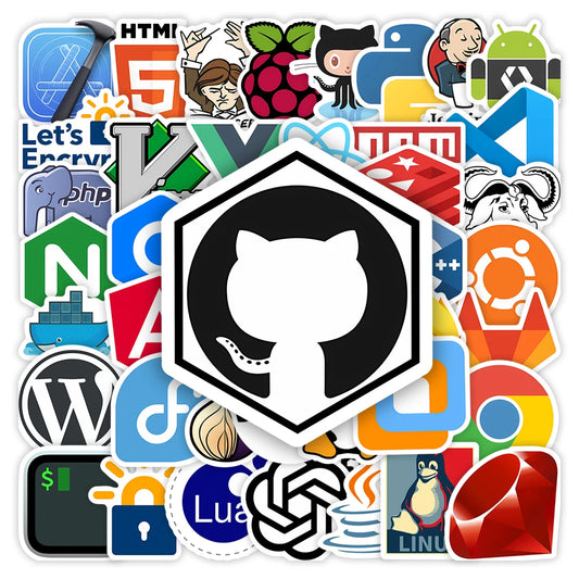 Fun Development Stickers Programming Java Docker Html Geek Hacker DIY Gift Waterproof Decal for Laptop Phone Luggage Decorative