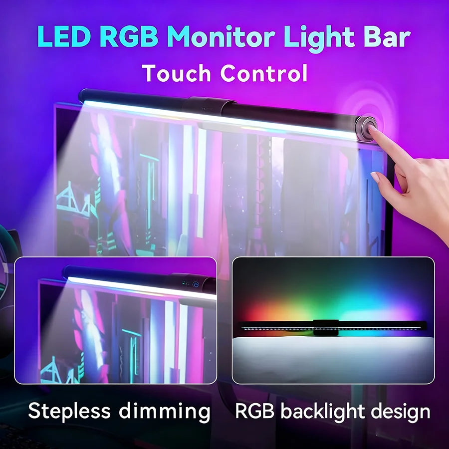 Desktop Monitor Light Bar  Eye Care Lighting Work Game Learning Reading Dimming Table Light Strip RGB Atmosphere Lamp