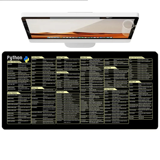 Python Patterns Leather Desk Pad Mouse Protector Non-Slip Large Mouse Pad Home &Office Desk Mat PU Leather Laptop Desk Pad