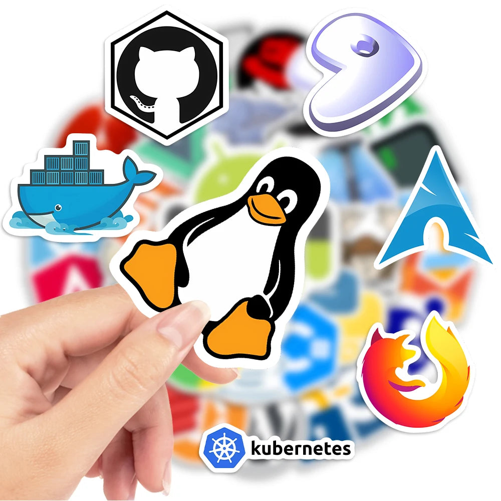 Fun Development Stickers Programming Java Docker Html Geek Hacker DIY Gift Waterproof Decal for Laptop Phone Luggage Decorative